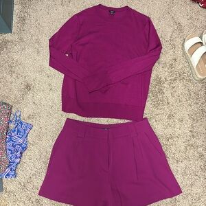 Express short and sweater set